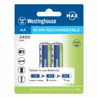 NH-AA2400BP2AR-MAX | Ni-MH Rechargeable – Max series – AA – Blister 2pcs