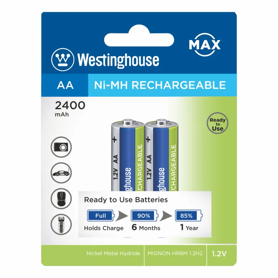 NH-AA2400BP2AR-MAX | Ni-MH Rechargeable – Max series – AA – Blister 2pcs