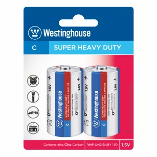 R14P-BP2V | Zinc Crabon – Super Heavy Duty – C – Blister 2pcs
