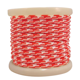 Textile Cable 2×0.75mm²- ρολλό 10mt – Kόκκινο και Λευκό