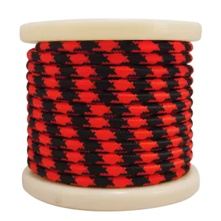 Textile Cable 2×0.75mm²- ρολλό 10mt – Κόκκινο Μαύρο