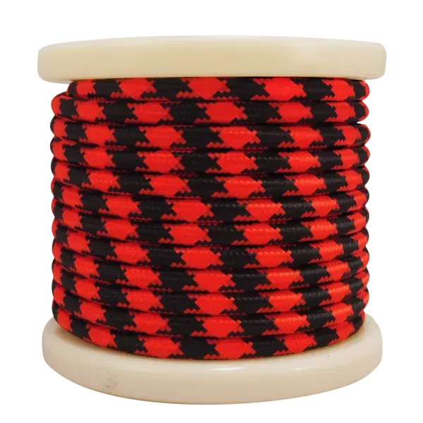 Textile Cable 2×0.75mm²- ρολλό 10mt – Κόκκινο Μαύρο