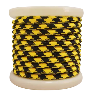 Textile Cable 2×0.75mm²- ρολό 10mt – Κίτρινο & Μαύρο