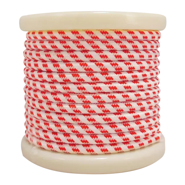 Textile Cable 2×0.75mm²- ρολλό 10mt – Λευκό και κόκκινο