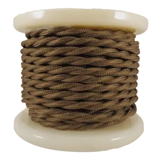 Textile Cable Τwist 2×0.75mm²- ρολλό 10mt – ΚΑΦΕ