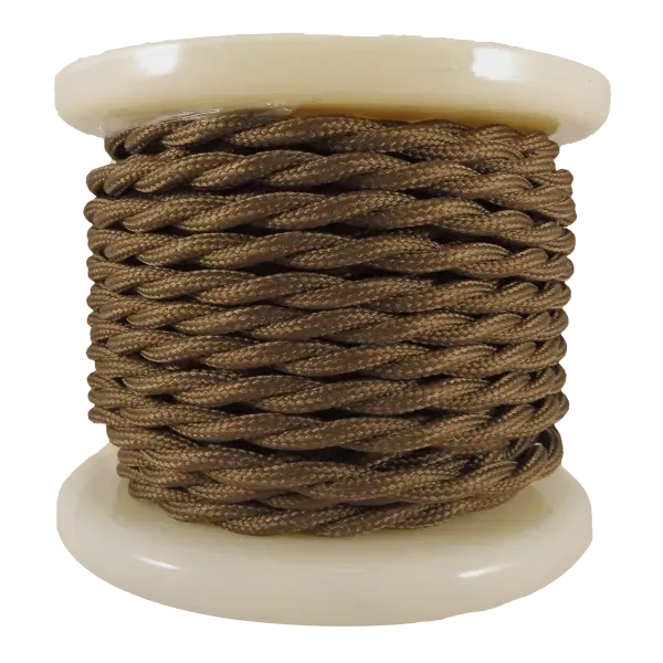 Textile Cable Τwist 2×0.75mm²- ρολλό 10mt – ΚΑΦΕ