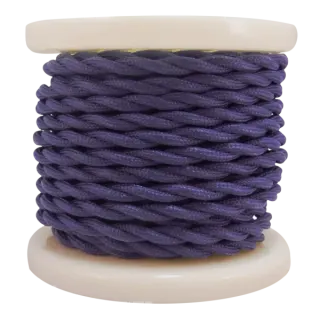 Textile Cable Τwist 2×0.75mm²- ρολλό 10mt –ΜΩΒ ΣΚΟΥΡΟ