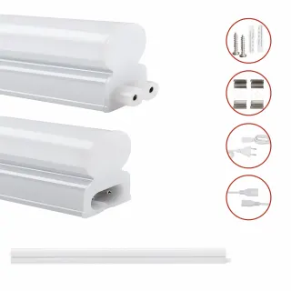 LED T5 Batten 8W | 800lm | 3CCT3000-4000-6500k by Dip switch | 587×22.5xh36mm | {enjoysimplicity}™+cable 1mt+cable 15cm