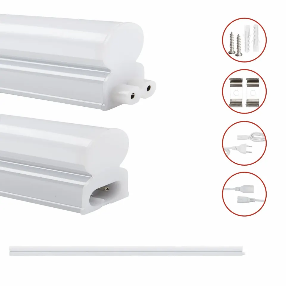 LED T5 Batten 12W | 1200lm | 3CCT3000-4000-6500k by Dip switch | 887×22.5xh36mm | {enjoysimplicity}™+cable 1mt+cable 15cm