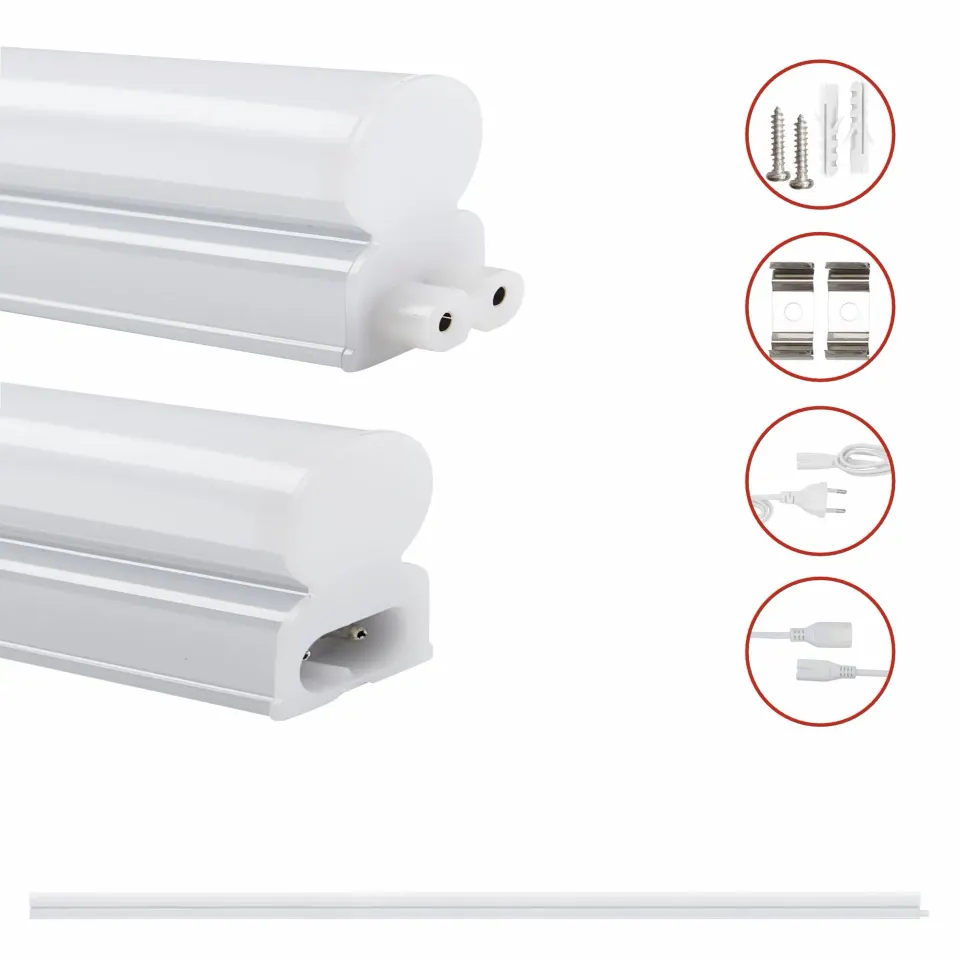 LED T5 Batten 20W | 2000lm | 3CCT3000-4000-6500k by Dip switch | 1487×22.5xh36mm | {enjoysimplicity}™+cable 1mt+cable 15cm