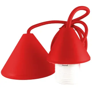 ΣΕΤ PVC V+V ΡΟΖΕΤΑ ΜΕ ΚΑΛΩΔΙΟ 1mt 2×0.75mm² & NTOYI E27 ΚΟΚΚΙΝΟ