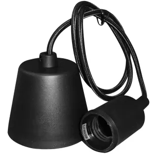 ΣΕΤ ΣΙΛΙΚΟΝΗΣ U+U ΡΟΖΕΤΑ ΜΕ ΚΑΛΩΔΙΟ 1mt 2×0.75mm² & NTOYI E27 MAYΡΟ