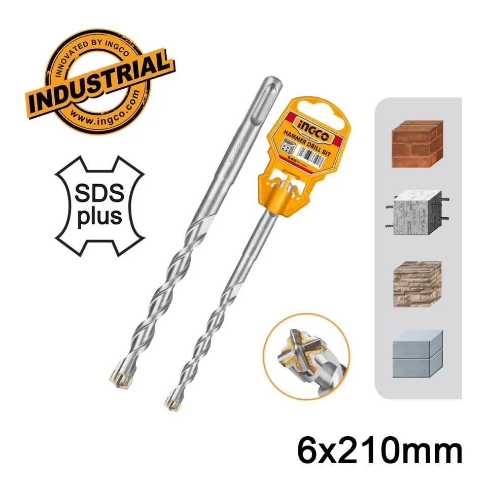 Τρυπάνι Τετράκοπο SDS plus S4L 6x210mm