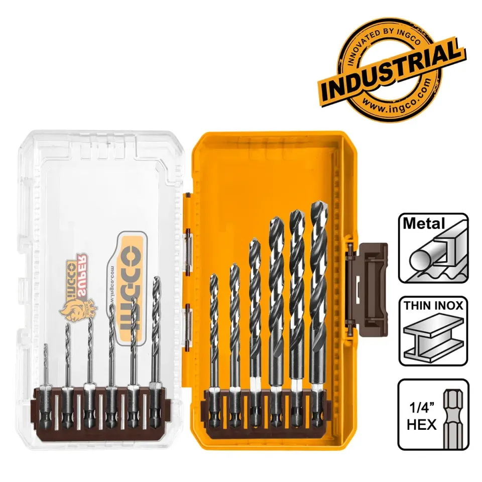 Τρυπάνια Μετάλλου HSS 1/4″ Hex Σετ 12 τεμ.