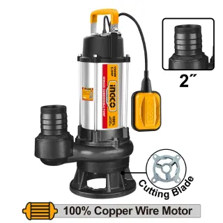 Υποβρύχια Αντλία INOX με Κοπτήρα Λυμάτων 1500W