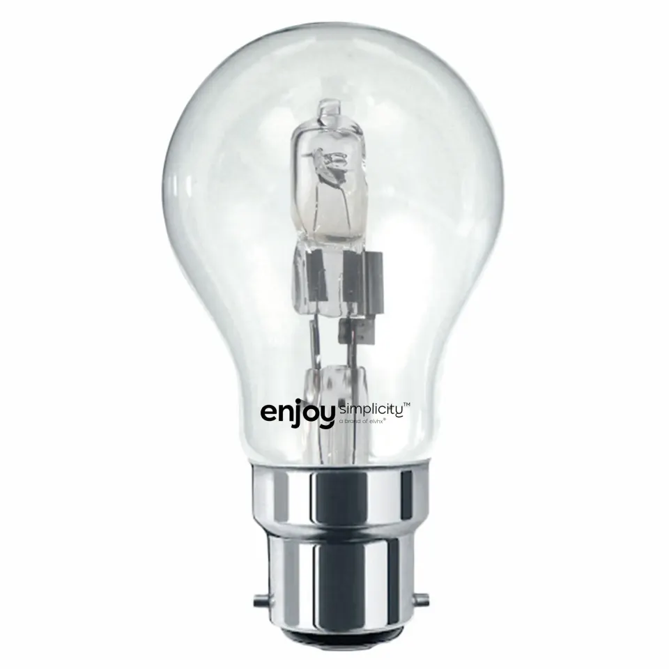 A55 Halogen | 52W(>70W)B22 | 2700k | 840lm | {enjoysimplicity}™