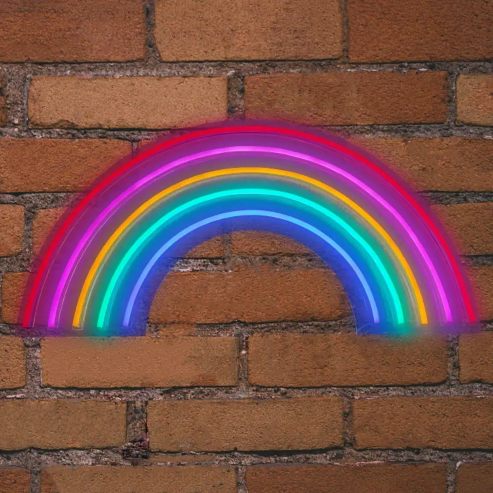 NEON LED STRIPS RAINBOW neon@backboard | USB ΚΑΛΩΔΙΟ 1mt | 5V | 630x15x320 | {enjoysimplicity}™