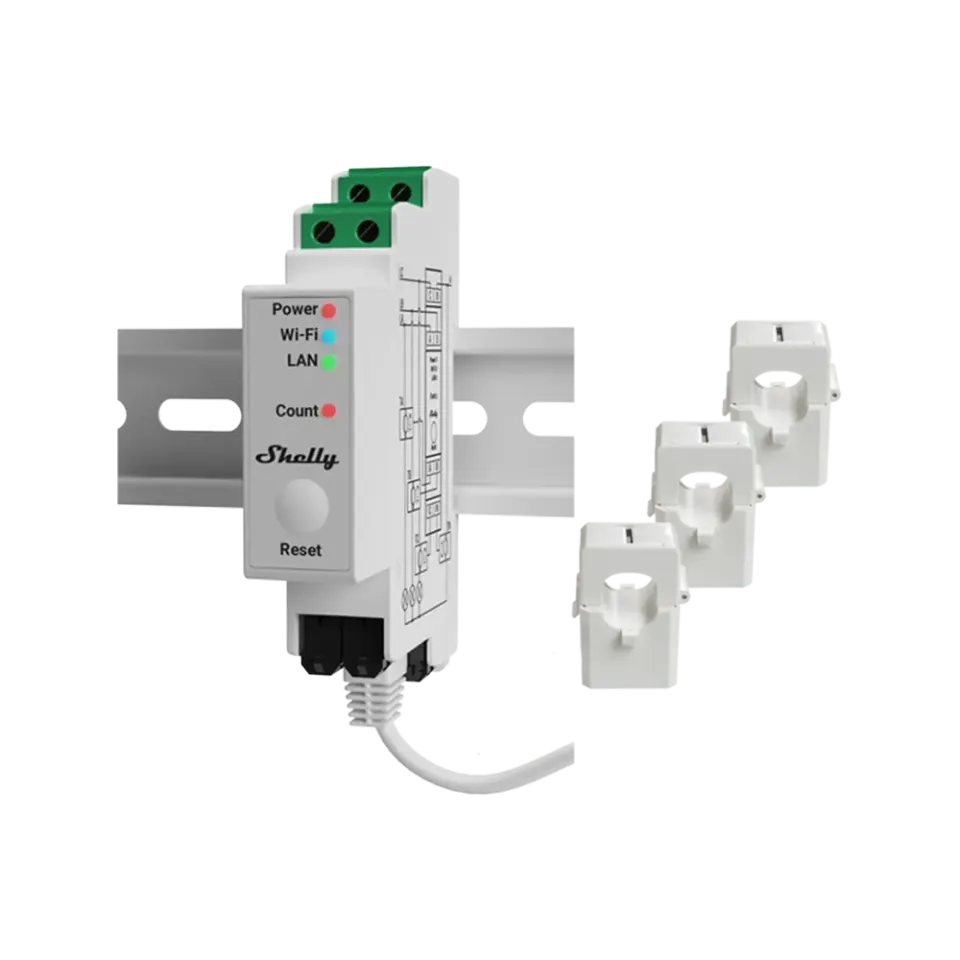 Shelly Pro 3EM 120A (+3clampsx120A) – EAN 3800235268100