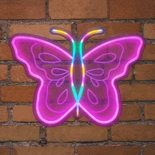 NEON LED STRIPS BUTTERFLY neon@backboard | USB ΚΑΛΩΔΙΟ 1mt | 5V | 610x15x430 | {enjoysimplicity}™