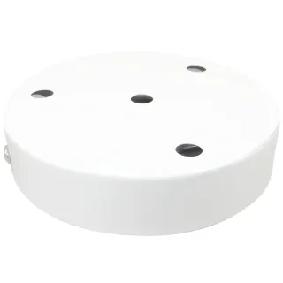 ΣΤΡΟΓΓΥΛΗ ΒΑΣΗ Φ120xh25mm ΛΕΥΚΗ | 4ΤΡΥΠEΣ