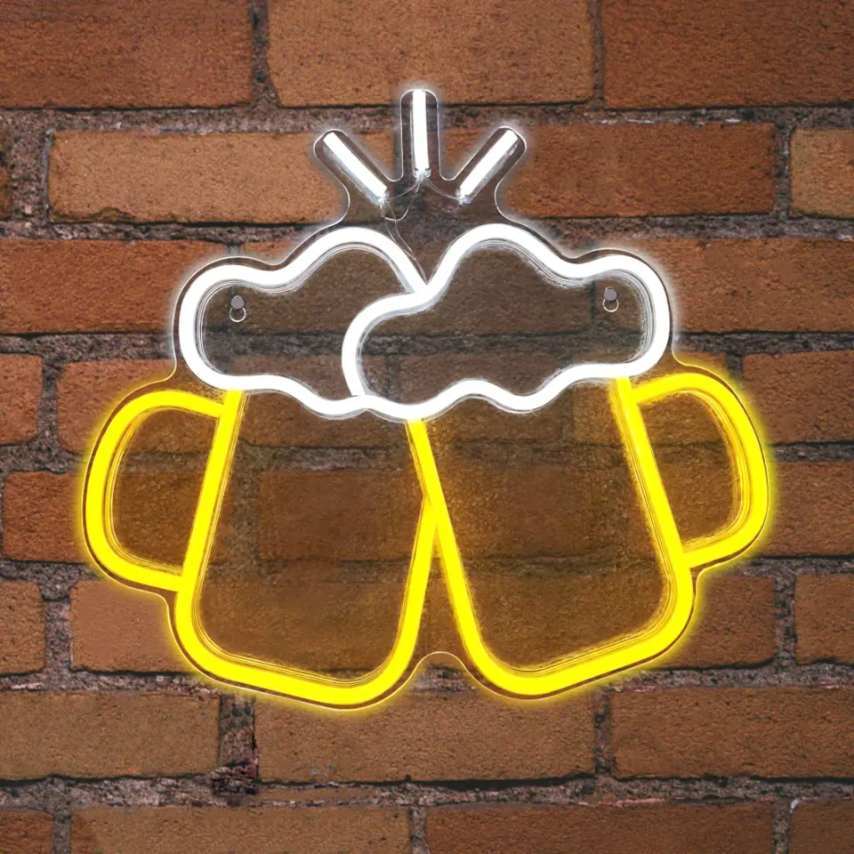 NEON LED STRIPS BEER GLASSES neon@background | USB ΚΑΛΩΔΙΟ 1mt | 5V | 400x15x365 | {enjoysimplicity}™