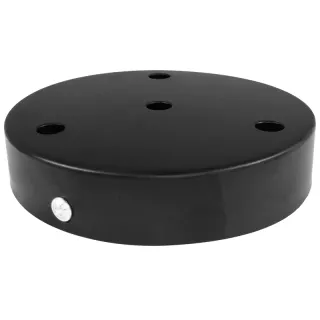 ΣΤΡΟΓΓΥΛΗ ΒΑΣΗ Φ120xh25mm MAYΡΗ | 4ΤΡΥΠEΣ