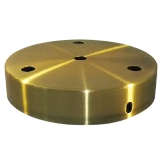 ΣΤΡΟΓΓΥΛΗ ΒΑΣΗ Φ120xh25mm ΧΡΥΣΟ ΑΝΤΙΚΑ | 4ΤΡΥΠEΣ
