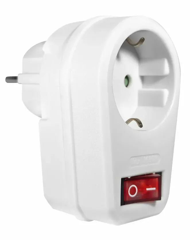ΑΝΤΑΠΤOΡΑΣ ΜΕ ΔΙΑΚ. SCHUKO → 1Θ SCHUKO max:3680W IP20 ΛΕΥΚΟ