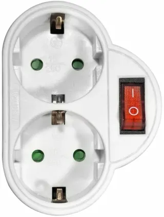 ΑΝΤΑΠΤOΡΑΣ ΜΕ ΔΙΑΚ. SCHUKO → 2Θ SCHUKO max:3680W IP20 ΛΕΥΚΟ