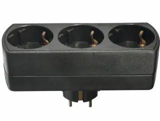 ΑΝΤΑΠΤOΡΑΣ ΤΥΠΟΥ — SCHUKO → 3Θ SCHUKO max:3680W IP20 ΜΑΥΡΟ