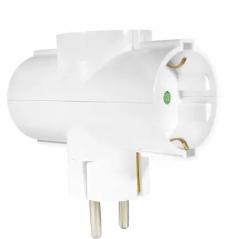 ΑΝΤΑΠΤOΡΑΣ ΤΥΠΟΥ + SCHUKO → 3Θ SCHUKO max:3680W IP20 ΛΕΥΚΟ
