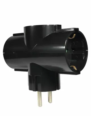 ΑΝΤΑΠΤOΡΑΣ ΤΥΠΟΥ + SCHUKO → 3Θ SCHUKO max:3680W IP20 ΜΑΥΡΟ