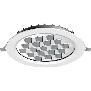LED Panel Αλ/νίου Silver HighPower 34.5W | 4000k | 4250lm | Φ221x38mm | 60° | +Driver | enjoySimplicity™