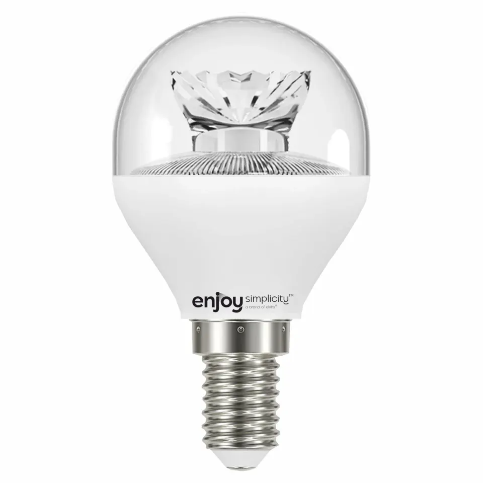 LED Ρ45 | 5.4W(>40W)Ε14 | 2700k | 470lm | διάφανη | {enjoysimplicity}™
