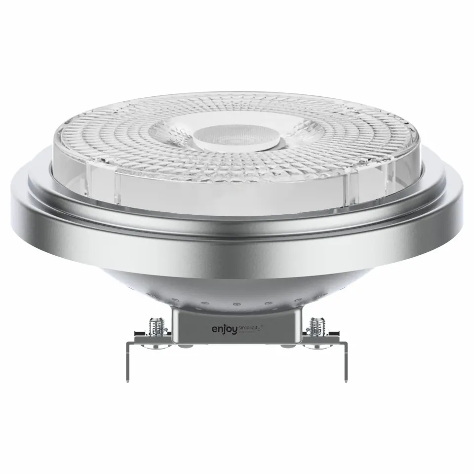 LED AR111 DIM 12V G53 | 11.5W(>75W) | 2700k | 880lm | 24◦ | Silver | {enjoysimplicity}™