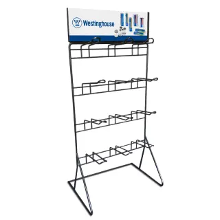 Stand Προβολής Μπαταριών Πάγκου Westinghouse – 12 Θέσεων (Μαύρο)