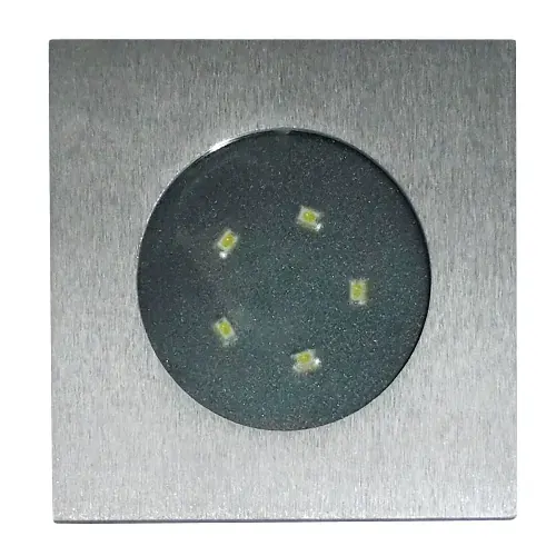 LED ΧΩΝΕΥΤΟ Φ70mm ΤΕΤΡΑΓΩΝΟ ΑΛΟΥΜ.
