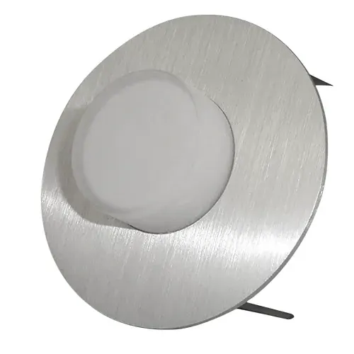 LED ΧΩΝΕΥΤΟ Φ70mm ΣΤΡΟΓΓΥΛΟ ΑΛΟΥΜ.
