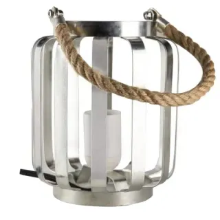 CAGE TABLE LIGHT SILVER | E27 | Φ145xh180mm | 1.8mt Καλώδιο + ΙΙ Διακοπτάκη | {enjoysimplicity}™