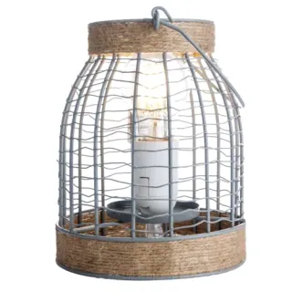 CAGE TABLE LIGHT GREY | E27 | Φ150xh292mm | 1.8mt Καλώδιο + ΙΙ Διακοπτάκη | {enjoysimplicity}™