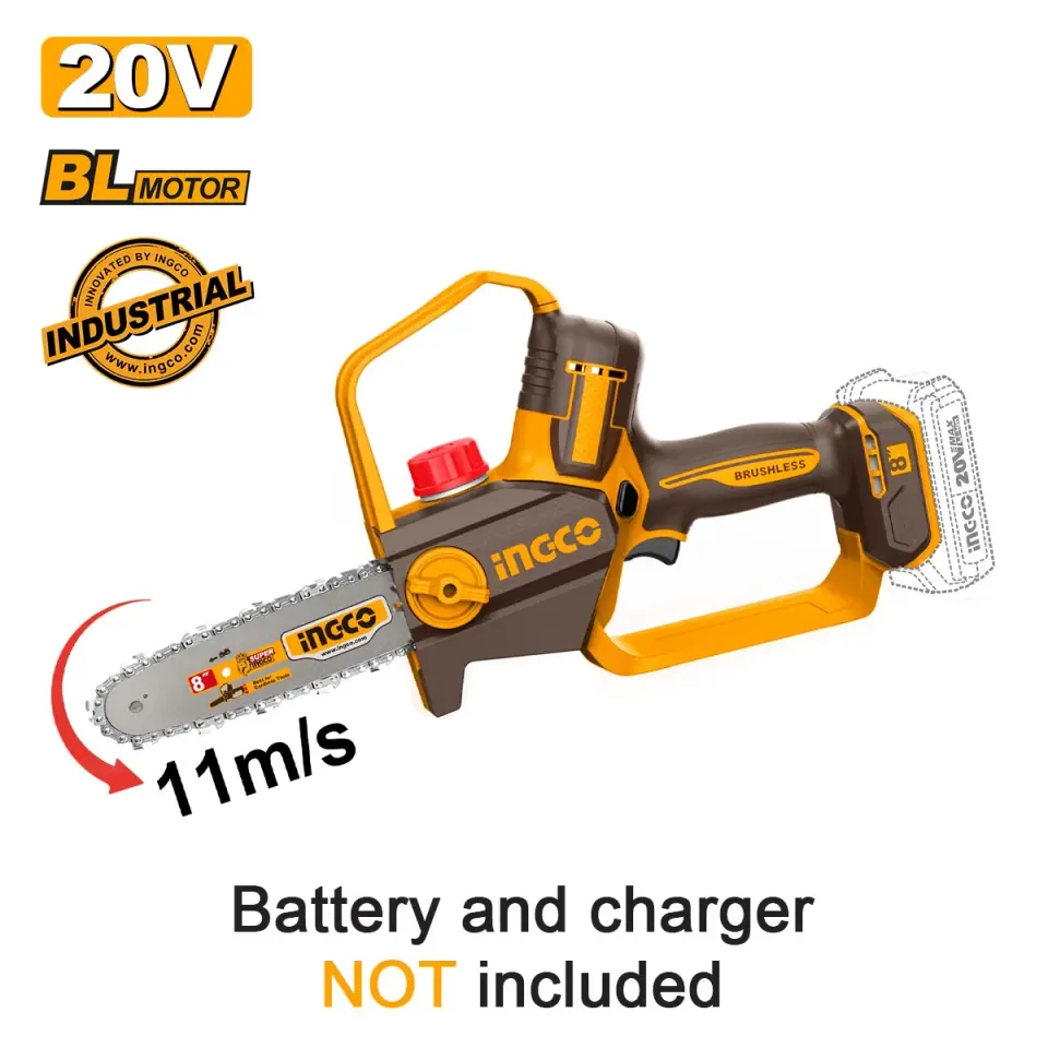 Αλυσοπρίονο Μπαταρίας 20V Li-Ion με 8″/20cm Λάμα SOLO