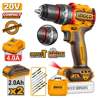 Κρουστικό Δραπανοκατσάβιδο Compact Μπαταρίας 20V Li-Ion 76Nm