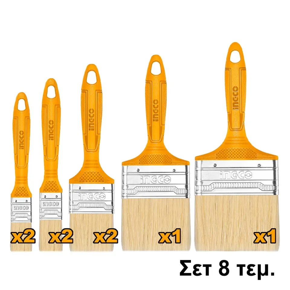 Πινέλο Βαφής 1″-2″-3″-4″ Σετ 8 τεμ.