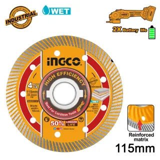 Διαμαντόδισκος Λεπτός Δομικών Υλικών 115mm x 1.5mm