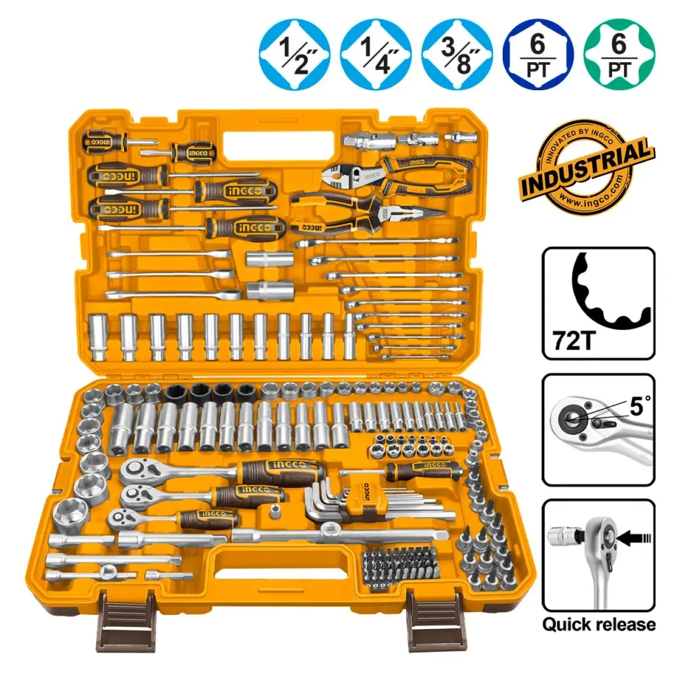 Εργαλεία Χειρός και Καρυδάκια 1/4″ – 1/2″ – 3/8″ Σετ 182 τεμ.