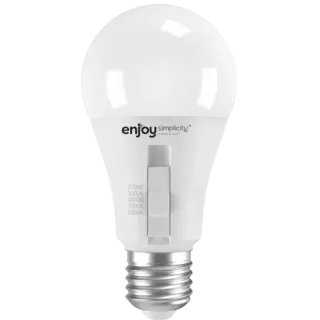 LED SMD 9W A60 5CCT dip switch | 9W (=60w) | 806lm | E27 | 2700k-3000k-4000k-5000k-6500k | {enjoysimplicity}™