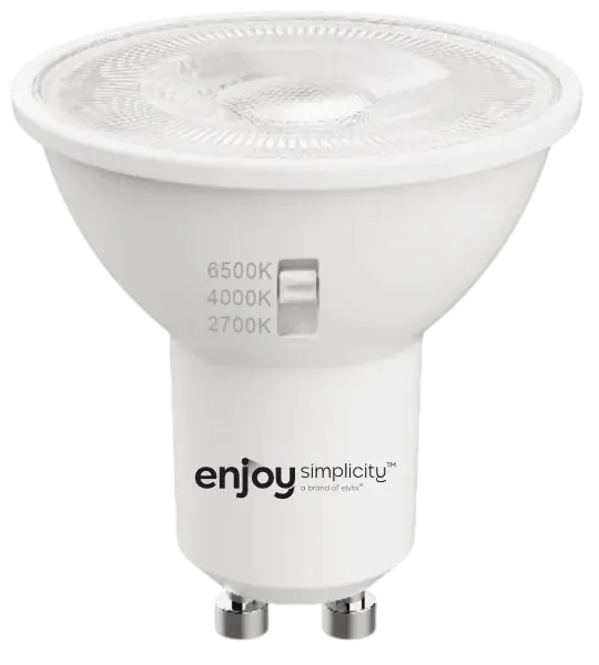 LED SMD 7W GU10 3CCT dip switch | 7W (=86w) | 621lm | 110D | 2700k-4000k-6500k | {enjoysimplicity}™