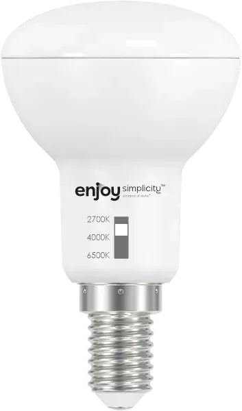 LED SMD 5W R50 DIM | 3CCT dip switch | 5W (=39w) | 450lm | E14 | 2700k-4000k-6500k | {enjoysimplicity}™