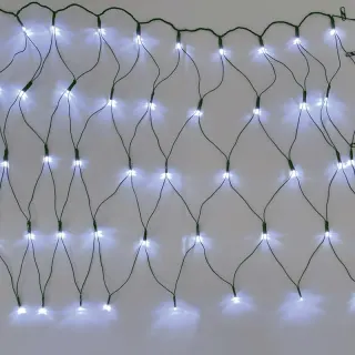 ΛΑΜΠΑΚΙΑ ΔΙΧΤΥ 50 LED ΨΥΧΡΟ ΛΕΥΚΟ ΠΡΑΣΙΝΟ ΚΑΛΩΔΙΟ ΜΕ ΑΝΤΑΠΤΟΡΑ 31VDC & ΜΕ ΔΥΝΑΤΟΤΗΤΑ ΕΠΕΚΤΑΣΗΣ & 5 ΑΓΓΙΣΤΡΑ IP44 550x800mm