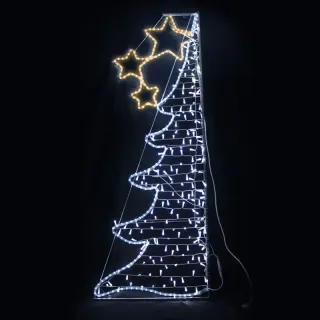 ΦΩΤΟΣΩΛΗΝΑΣ ΜΟΝΟΚΑΝΑΛΟΣ 7m & LED ΣΕ ΣΕΙΡΑ 252 & 200 LED ΣΕ ΣΕΙΡΑ ΨΥΧΡΑ ΛΕΥΚΑ ΜΙΣΟ ΔΕΝΤΡΟ ΚΑΙ ΑΣΤΕΡΙΑ ΚΙΤΡΙΝΑ ΜΕ ANTAΠΤΟΡΑ 36VDC IP44 7500x2000mm